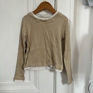 Zara Kids Beige Long Sleeve Tee